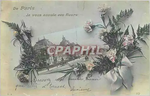 Cartes postales De Paris Je vous envoie ces fleurs Grand Palais