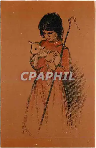 Cartes postales moderne Enfant Agneau