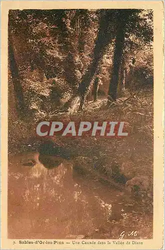 Ansichtskarte AK Sables d'Or les Pins Une Cascade dans la Vallee de Diane