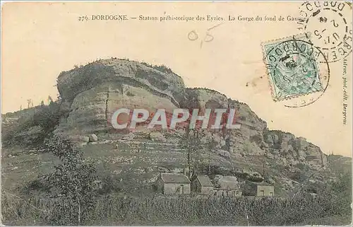 Cartes postales Dordogne Station prehistorique des Eyzies La Gorge du fond de Gaume