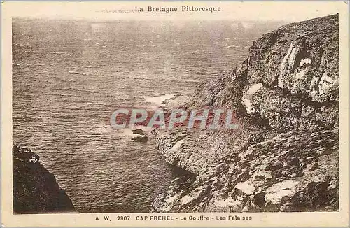 Ansichtskarte AK Cap Frehel Le Gouffre Les Falaises