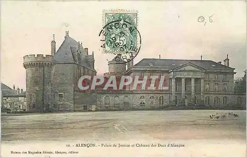 Cartes postales Alencon Palais de Justice et Chateau des Ducs d'Alencon
