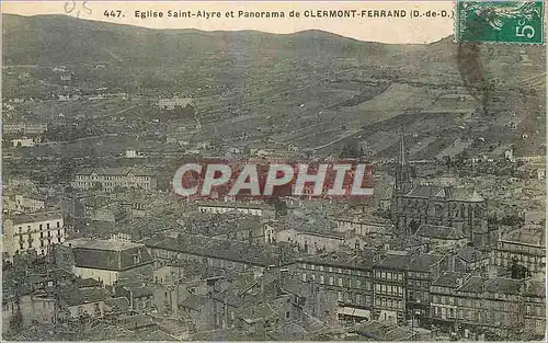 Cartes postales Eglise Saint Alyre et Panorama de Clermont Ferrand D de D