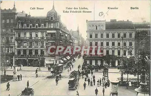 Ansichtskarte AK Cafe Bauer Unter den Linden Kranzler Berlin