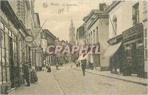Cartes postales Mons La Grand Rue
