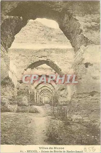 Cartes postales Villes du Maroc Meknes Ruines des Ecuries de Moulay Ismael