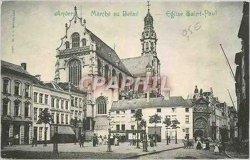 Cartes postales Anvers Marche au Betail Eglise Saint Paul