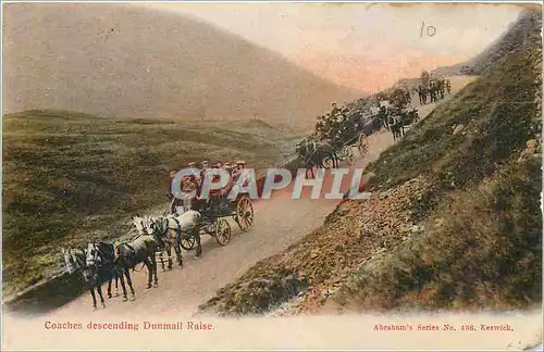 Cartes postales Coaches descending Dunmail Raise