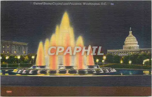 Ansichtskarte AK United States Capitol and Fountain Washington DC