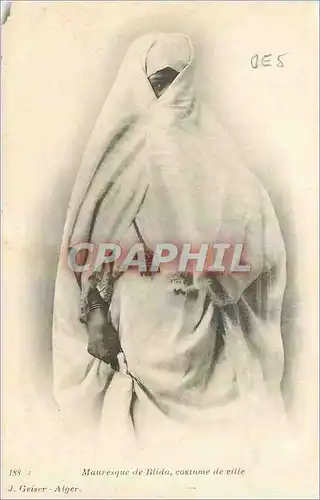 Cartes postales Mauresque de Blida costume de ville