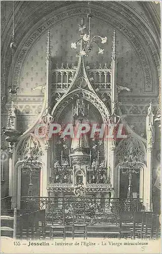 Cartes postales Josselin Interieur de l'Eglise La Vierge miraculeuse