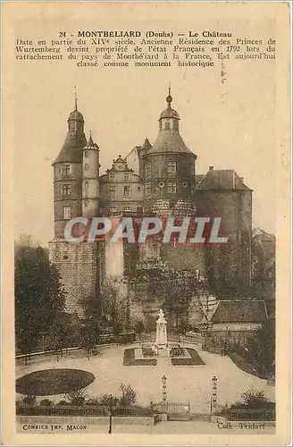 Cartes postales Montbeliard Doubs Le Chateau
