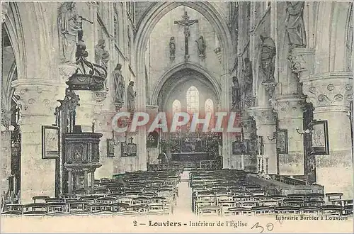 Cartes postales Louviers Interieur de l'Eglise