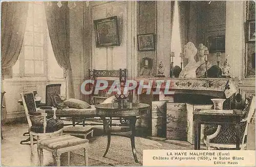 Cartes postales La Haye Malherbe Eure Chateau d'Argeronne le Salon Blanc