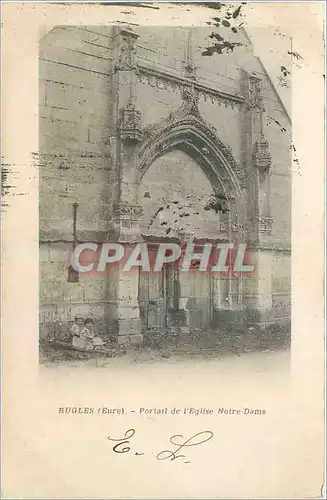 Cartes postales Rugles Eure Portail de l'Eglise Notre Dame