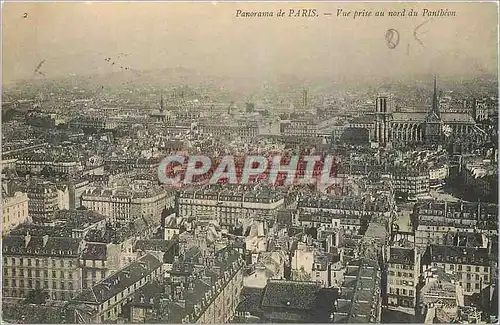 Ansichtskarte AK Panorama de Paris Vue prise au nord du Pantheon