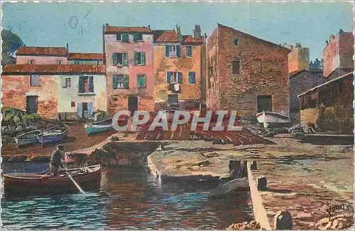 Cartes postales Cote d'Azur Saint Tropez Var Quartier des Pecheurs Bateau Peche
