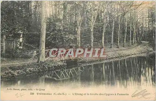 Ansichtskarte AK Treveneuc C du N L'Etang et la Grotte des Cygnes a Pomorio