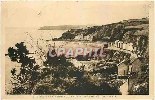 Ansichtskarte AK Saint Brieuc Plage de Cesson Les Valais