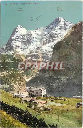 Cartes postales Murren Hotel des Alpes