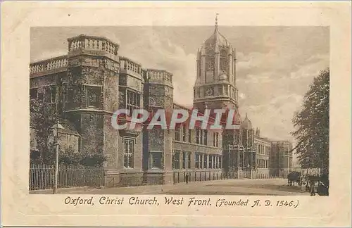 Cartes postales Oxford Christ Church West Front