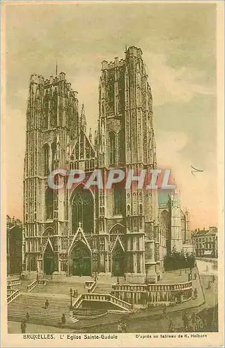 Cartes postales Bruxelles L'Eglise Sainte Gudule