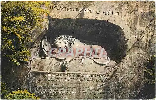 Ansichtskarte AK Luzern Lowendenkmal Lion