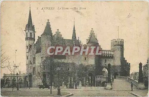 Cartes postales Anvers Le Steen
