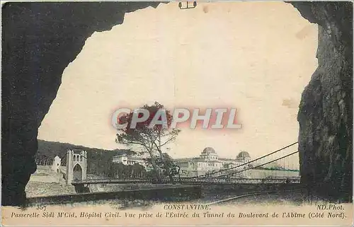 Ansichtskarte AK Constantine Passerelle Sidi M'Cid Hopital Civil