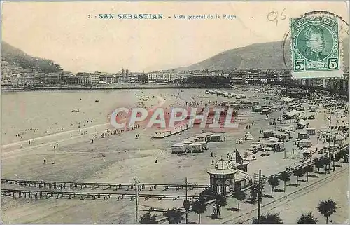 Cartes postales San Sebastian Vista general de la Playa