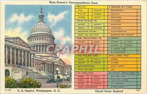 Cartes postales US Capitol Washington DC