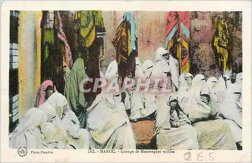 Cartes postales Maroc Groupe de Mauresques voilees