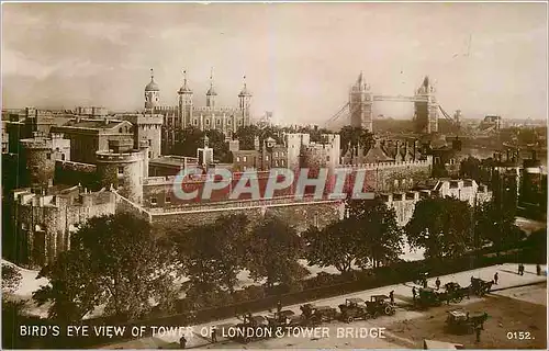 Cartes postales Birds Eye view of Tower of London Tower Bridge