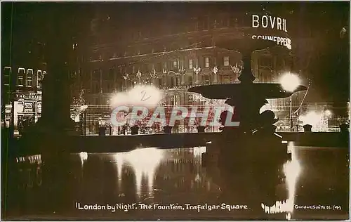 Cartes postales London by night The Fountain Trafalgar Square