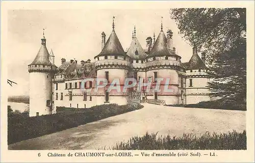 Cartes postales Chateau de Chaumont sur Loire Vue d'ensemble cote sud
