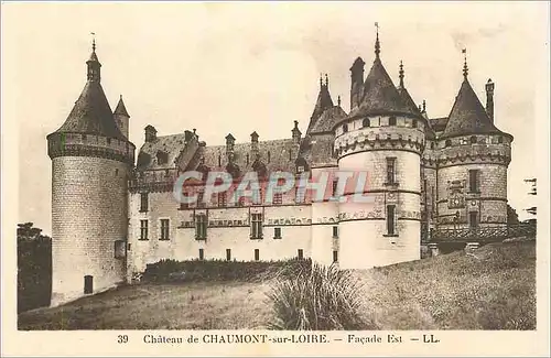 Cartes postales Chateau de Chaumont sur Loire Facade Est