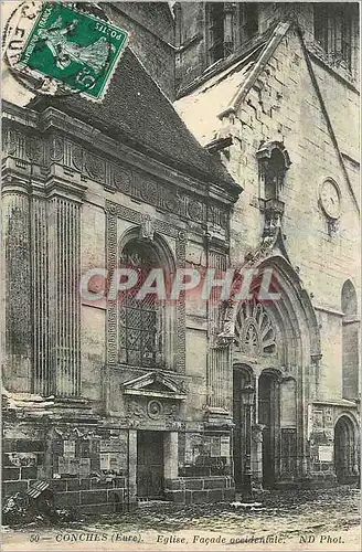Cartes postales Conches Eure Eglise Facade occidentale
