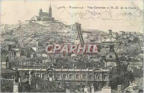 Cartes postales Marseille Vue Generale et ND de la Garde