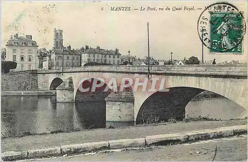 Cartes postales Mantes Le Pont vu du Quai Fayol