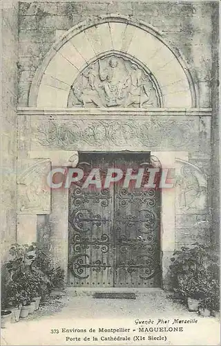 Cartes postales Environs de Montpellier Maguelone Porte de la Cathedrale