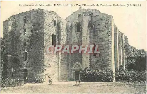 Cartes postales Environs de Montpellier Maguelone Vue d'Ensemble de l'ancienne Cathedrale