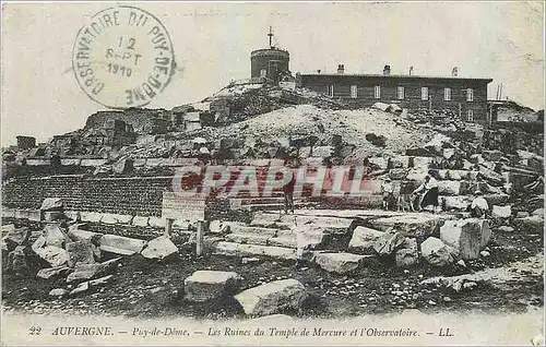 Cartes postales Auvergne Puy de Dome Les Ruines du Temple de Mercure et l'Observatoire