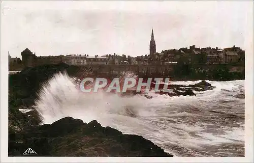 Ansichtskarte AK Saint Malo Effet de vagues