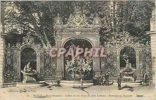 Cartes postales Nancy Place Stanislas Grilles en fer forge de Jean Lamour