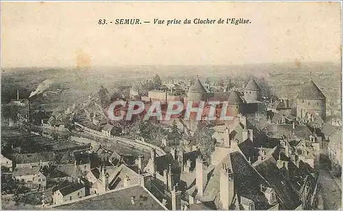 Cartes postales Semur Vue prise du Clocher de l'Eglise