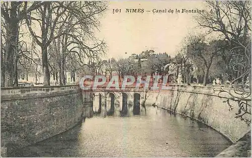Ansichtskarte AK Nimes Canal de la Fontaine