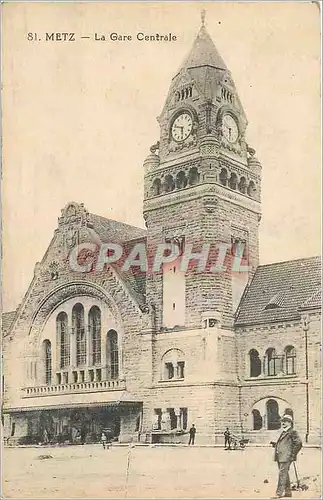 Cartes postales Metz La Gare Centrale