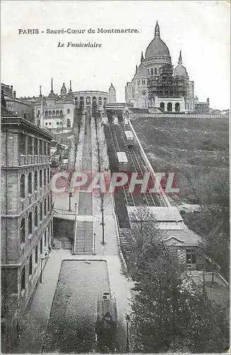 Cartes postales Paris Sacre Coeur de Montmartre Le Funiculaire