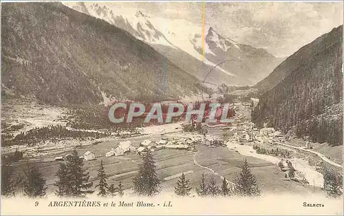 Cartes postales Argentieres et le Mont Blanc