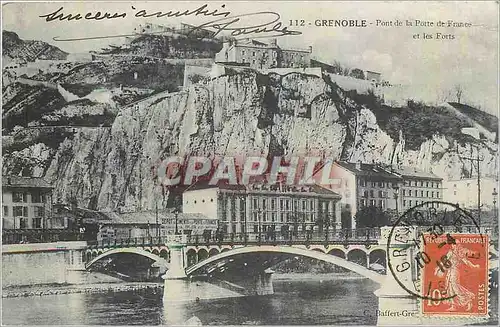 Ansichtskarte AK Grenoble Pont de la Porte de France et les Forts